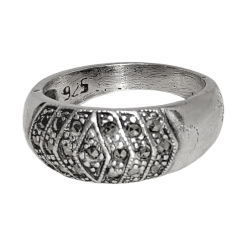 Marcasite Sterling Silver Ring - Picture 2 of 5